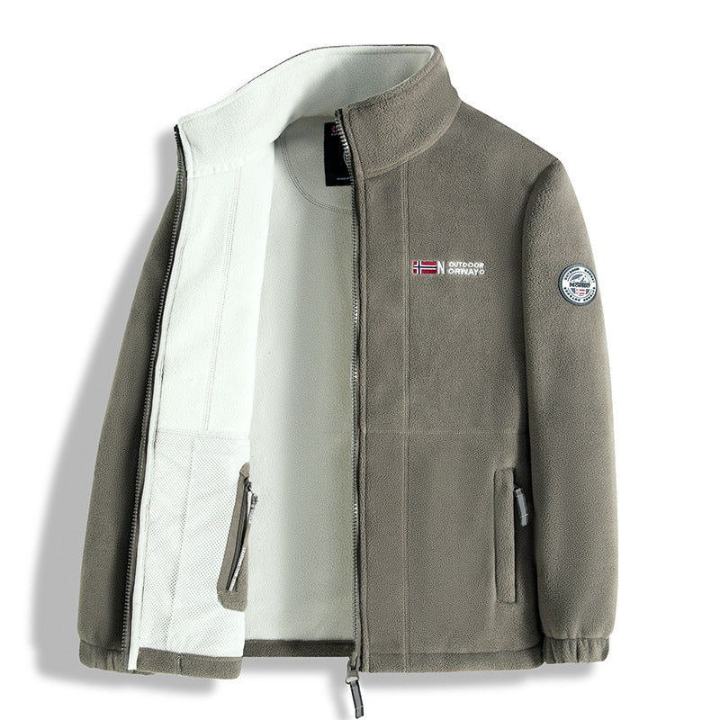 Men's fleece jacket with high collar Mune Fashion