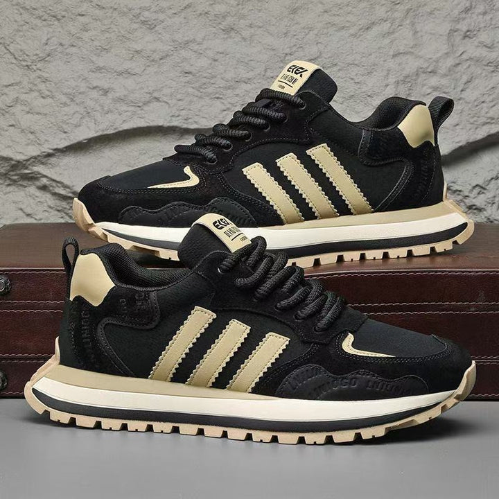 Men's retro sneaker with suede overlays and cushioned profile sole Mune Fashion