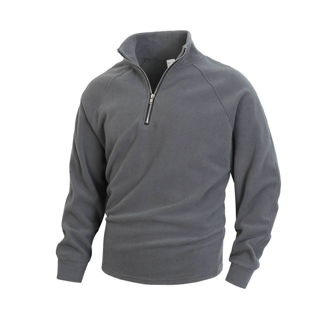 Men's fleece pullover with half zipper Mune Fashion