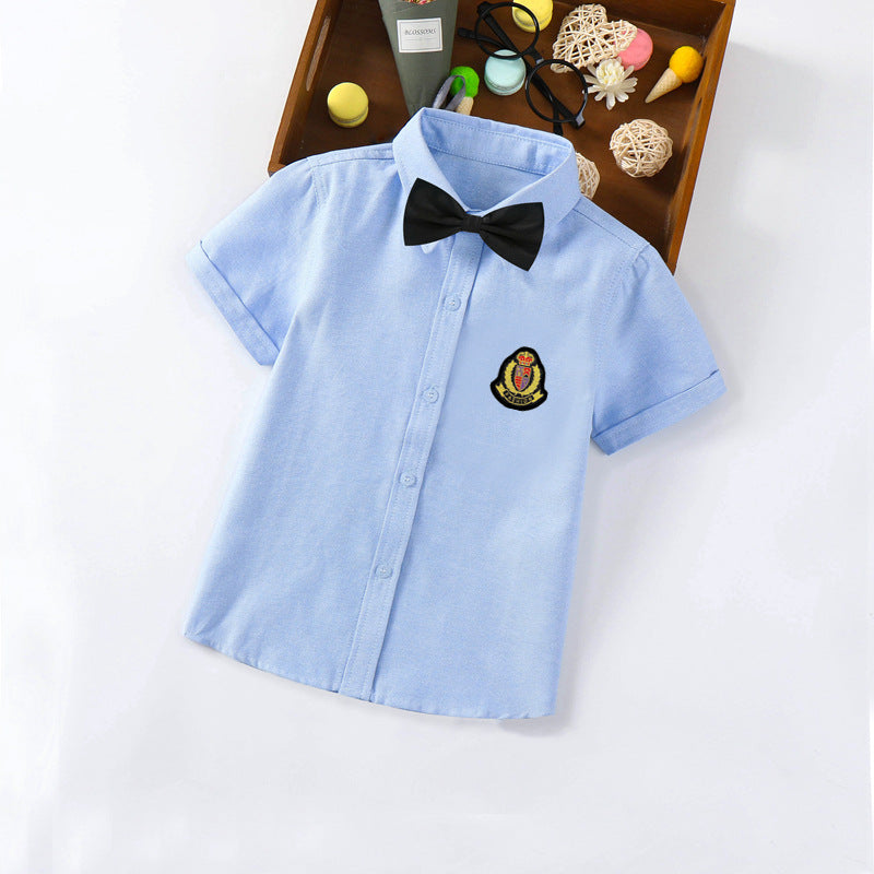 Boys short sleeve shirt with elegant bow tie Mune Fashion