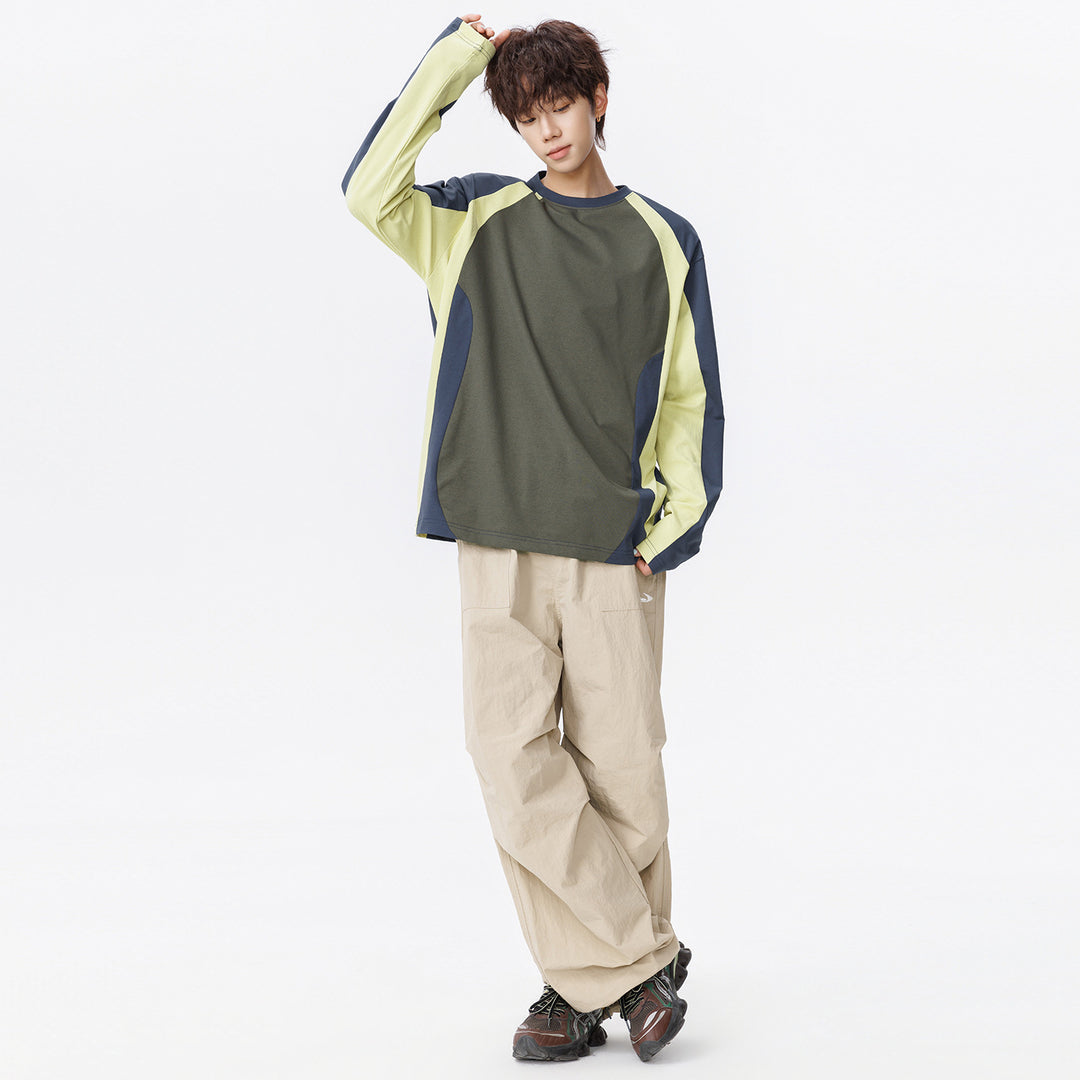 Men's Oversized Performance Long Sleeve Shirt with Raglan Sleeves and Mesh Inserts Mune Fashion