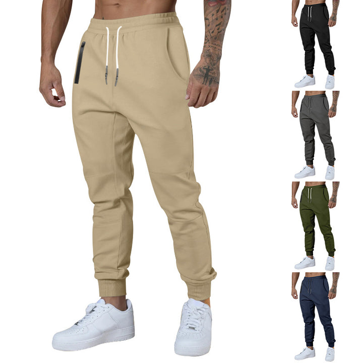 Men's Performance Tapered Jogger Pants with Zipper Side Pockets, Elastic Waistband & Ribbed Ankle Cuffs Mune Fashion