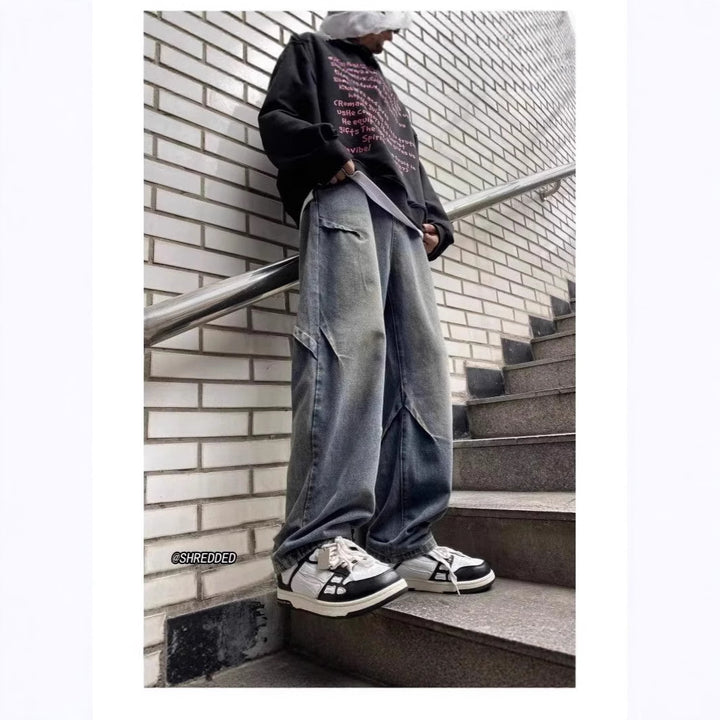 Men's Wide Cut Cargo Jeans Mune Fashion