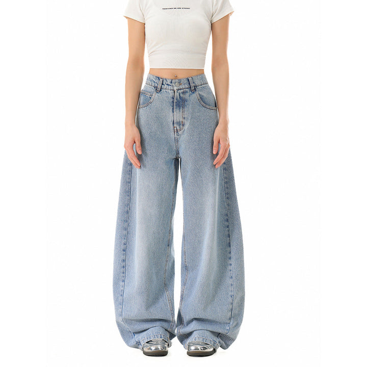 Women's Wide Cropped Denim Culotte with High Waist and Carrot Shape Mune Fashion