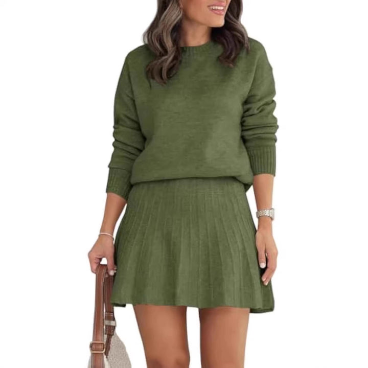 Women's Stylish Knit Sweater and Skirt Set Mune Fashion