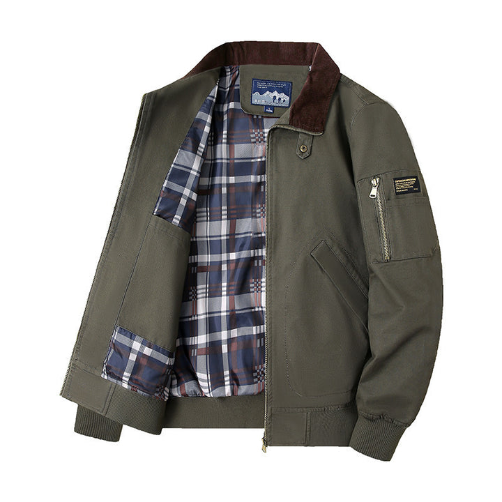 Men's Fashion Blouson Jacket with Check Pattern Mune Fashion