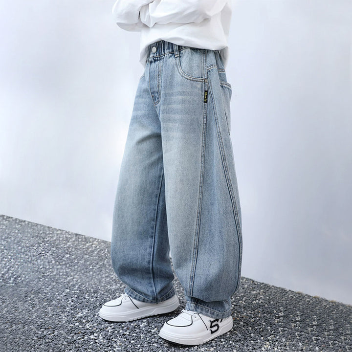 Unisex wide denim pants with special pockets Mune Fashion