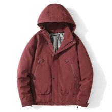 Men's Lightweight Hooded Jacket made of Softshell with Thermal Lining and Minimalist Zip Pockets Mune Fashion