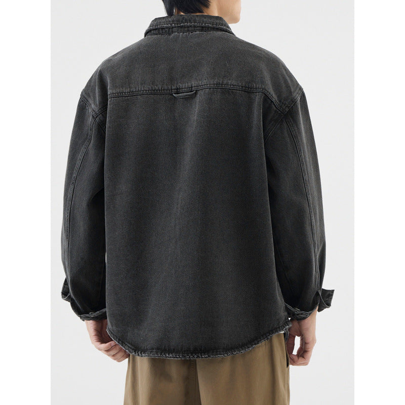 Men's Casual Denim Shirt Jacket Mune Fashion