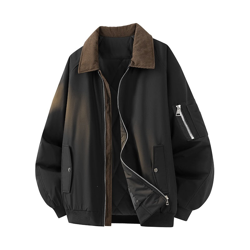 Men's Oversized Bomber Jacket with Quilted Thermal Inner Filling, Checked Inner Collar & Arm Pocket Mune Fashion