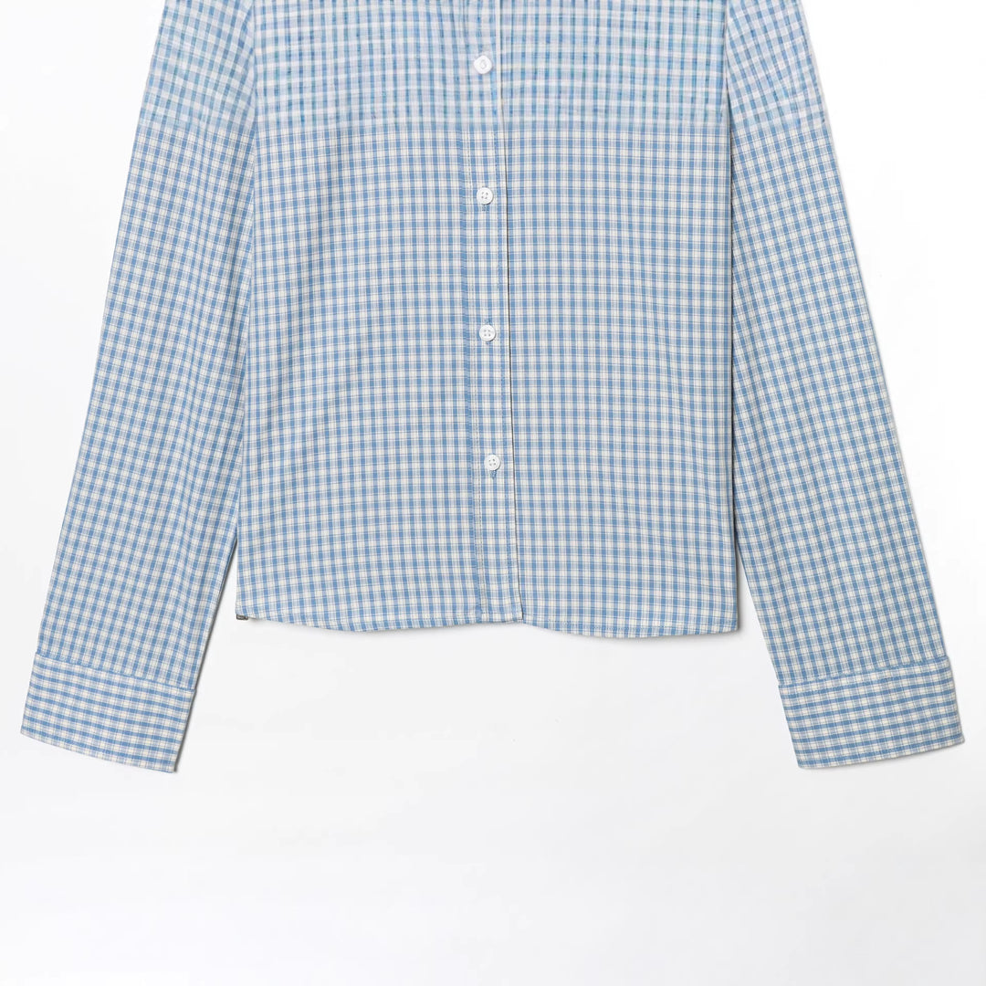 Men's checked button-down shirt with Kent collar and slim silhouette Mune Fashion
