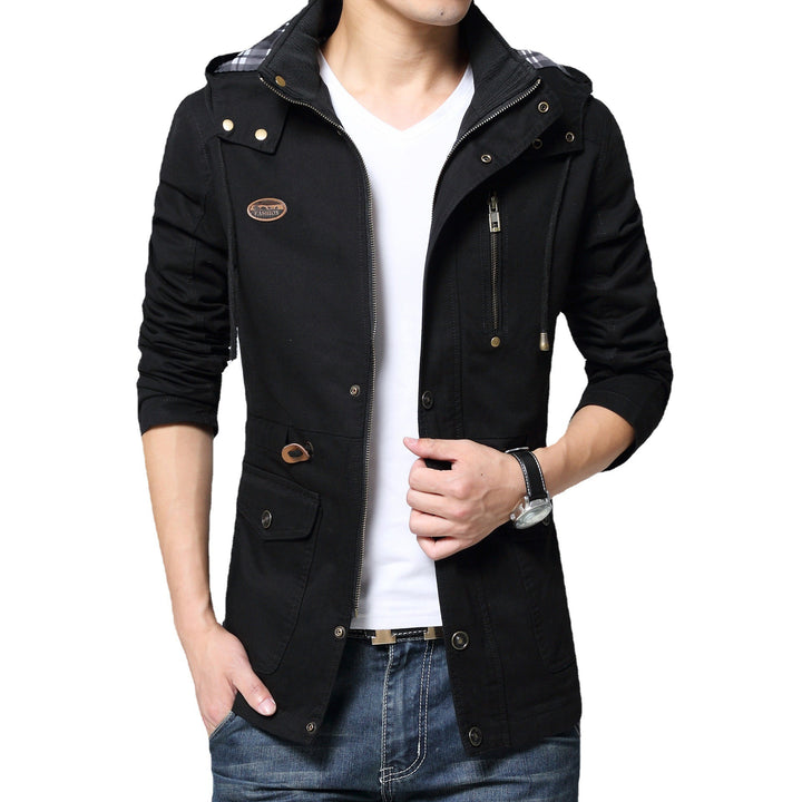 Men's cotton parka with hood, drawstring, and multifunctional pockets Mune Fashion