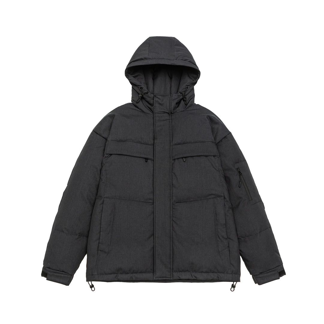 Men's Padded Winter Parka with Hood and Multi-Pockets Mune Fashion