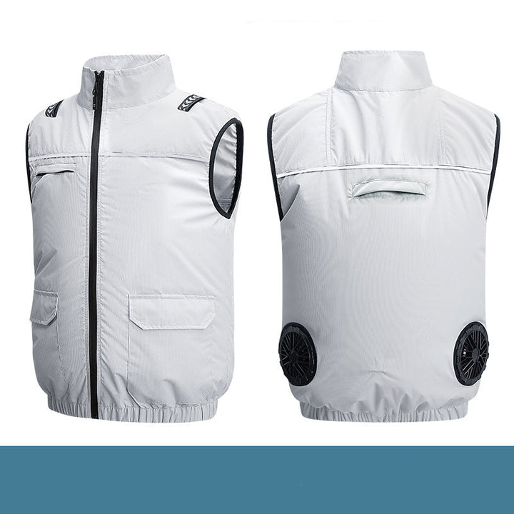 Unisex nan lightweight cooling work vest with integrated fans and external battery Mune Fashion