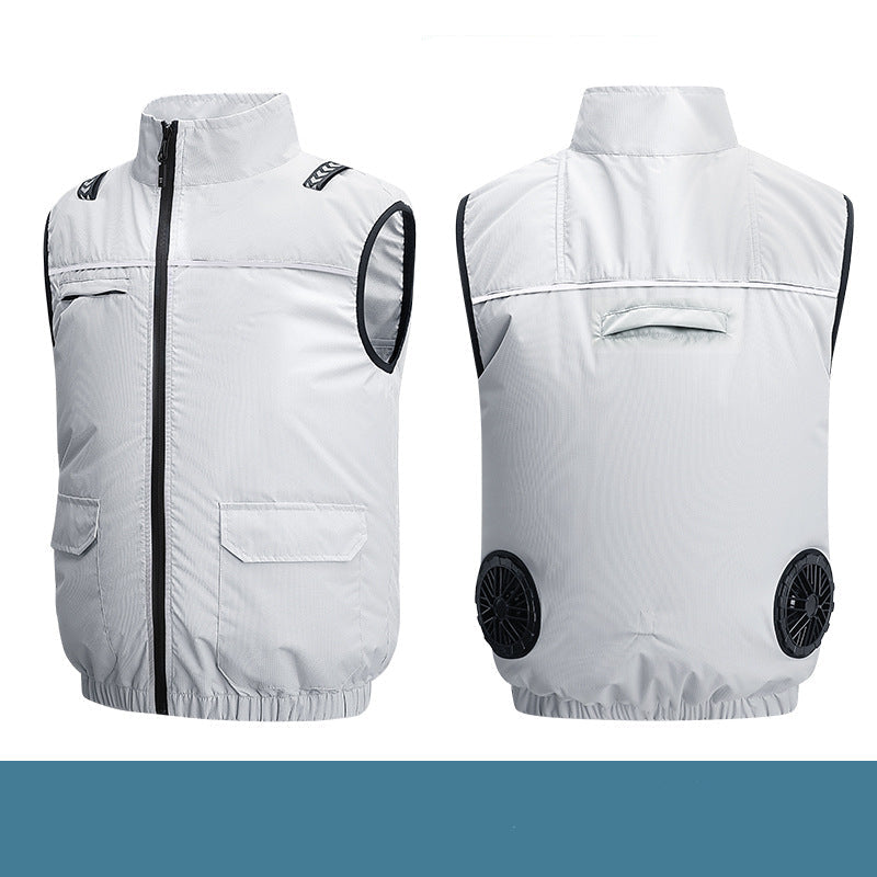 Unisex nan lightweight cooling work vest with integrated fans and external battery Mune Fashion