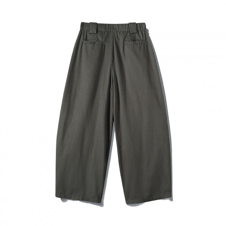Men's wide-cut pleat-front trousers with cropped leg length Mune Fashion