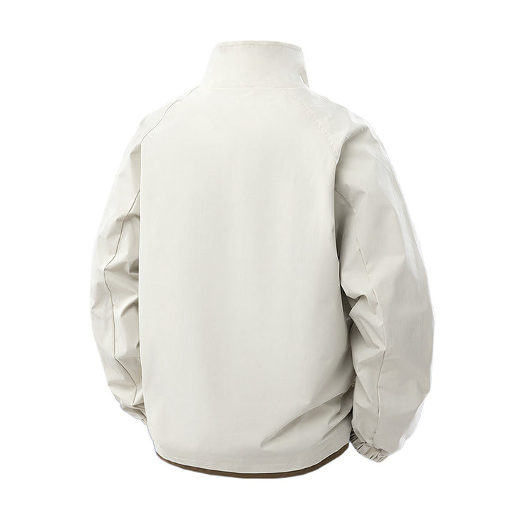 Men's Light Urban Blouson with High Stand-Up Collar, Contrast Lining and Flap Pockets Mune Fashion