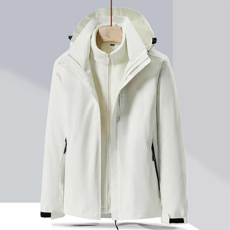 Women three-layer softshell jacket with removable fleece inner jacket Mune Fashion