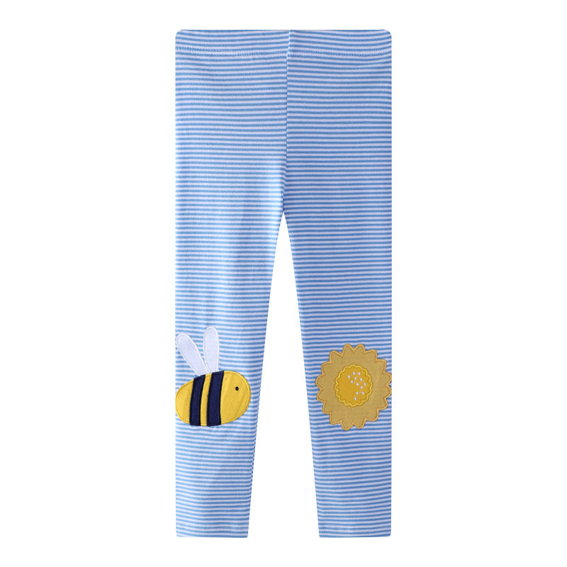 Girls leggings with colorful bee and sun motif Mune Fashion
