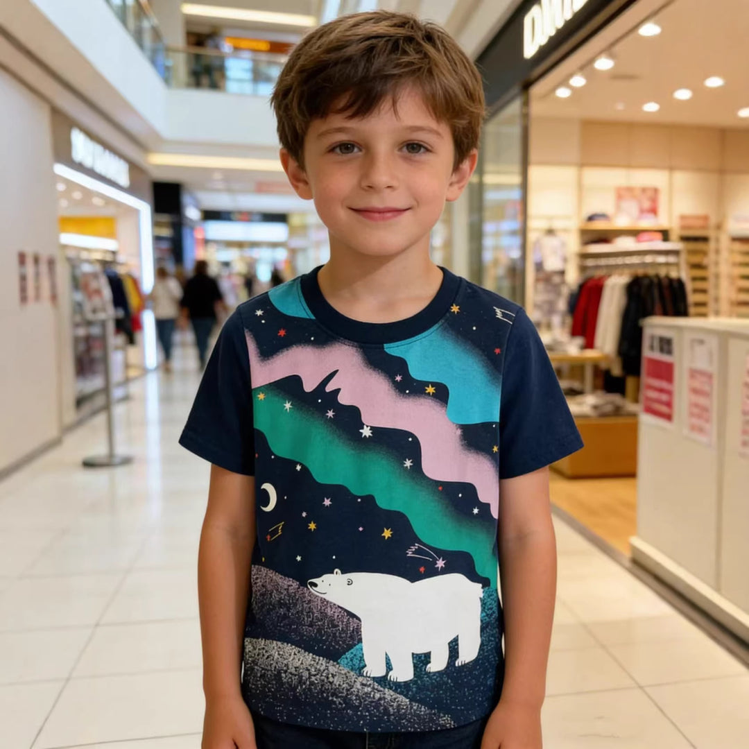 Boys T-Shirt with glowing bear motif Mune Fashion