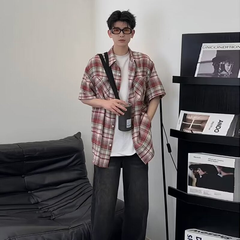 Men's Elegant and Casual Short Sleeve Shirt Jacket Mune Fashion
