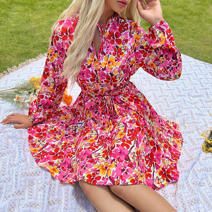 Women Floral Wrap Dress Mune Fashion