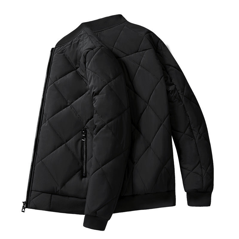 Women's quilted bomber jacket with diagonal quilting, padded insulation and zippered pockets Mune Fashion