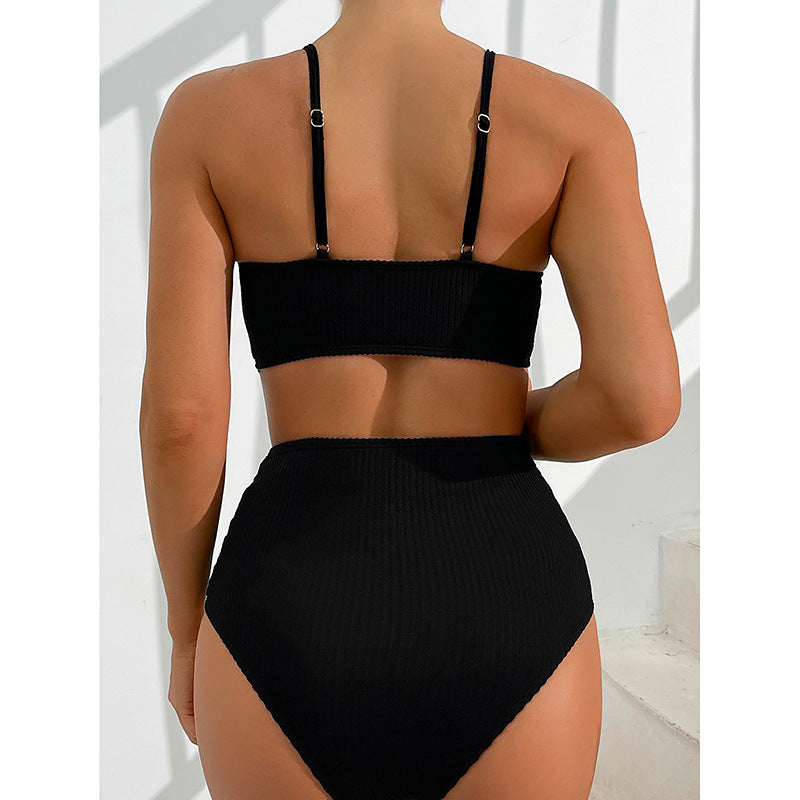 Women's high-cut swimsuit with trendy rib details Mune Fashion