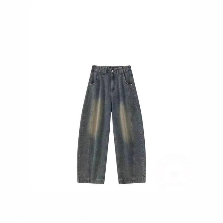 Women Wide-Cut Jeans with Unusual Used-Look Mune Fashion