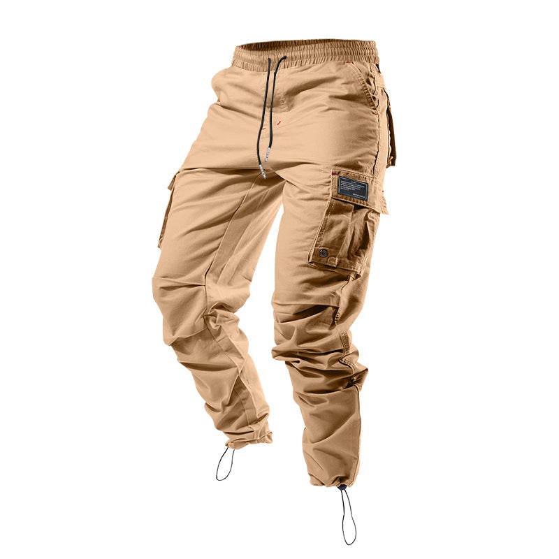 Men's nan urban-utility cargo jogger pants with reinforced flap pockets, D-ring details, and elastic ankle cuffs Mune Fashion