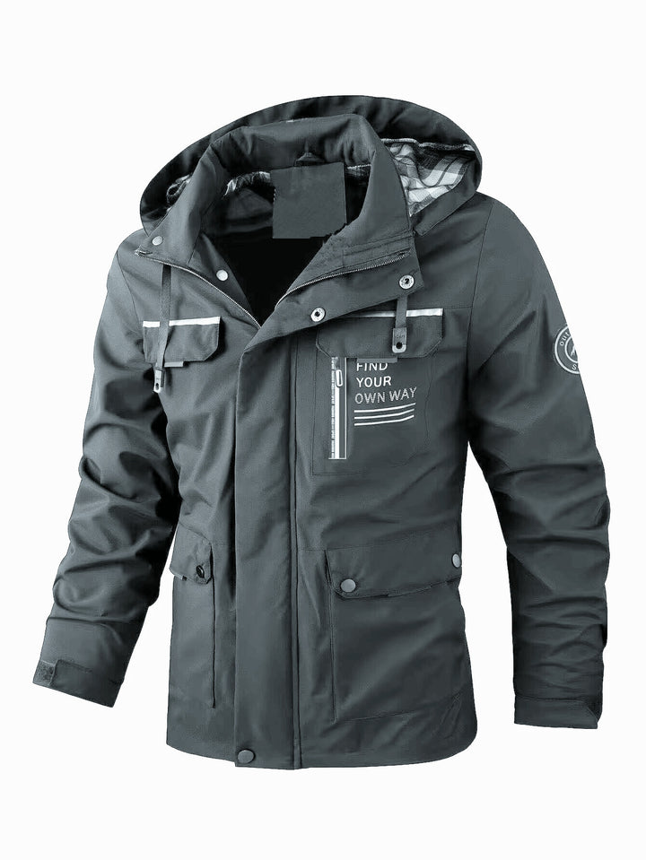 Men's water-repellent utility parka with hood, multiple pockets, and wind protection Mune Fashion