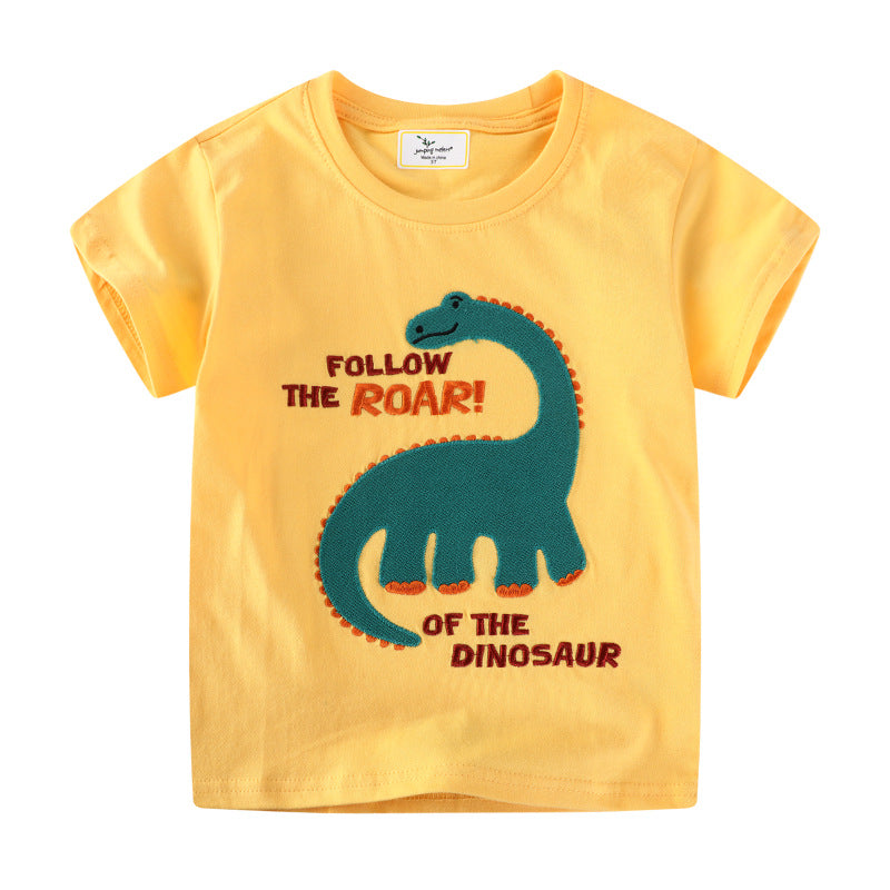 Boys T-shirt with creative dinosaur appliqués Mune Fashion