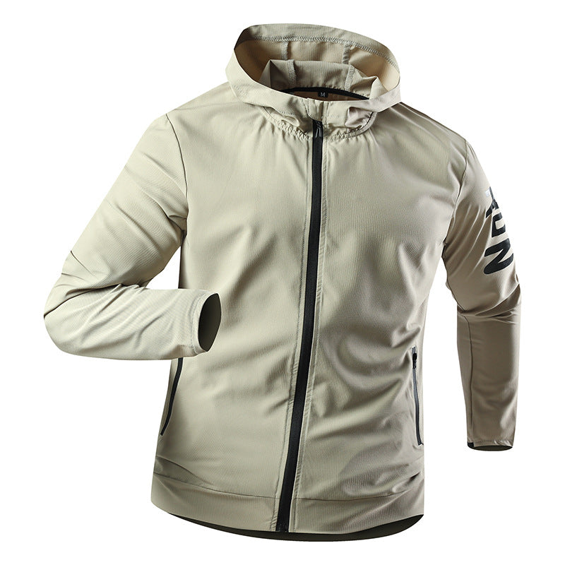 Men's Breathable Functional Jacket with Adjustable Collar