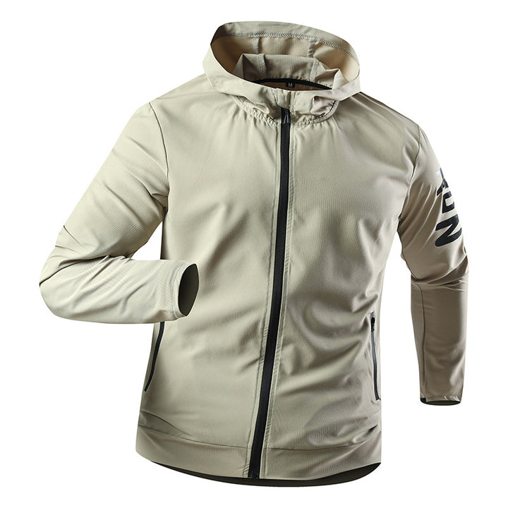 Men's Breathable Functional Jacket with Adjustable Collar