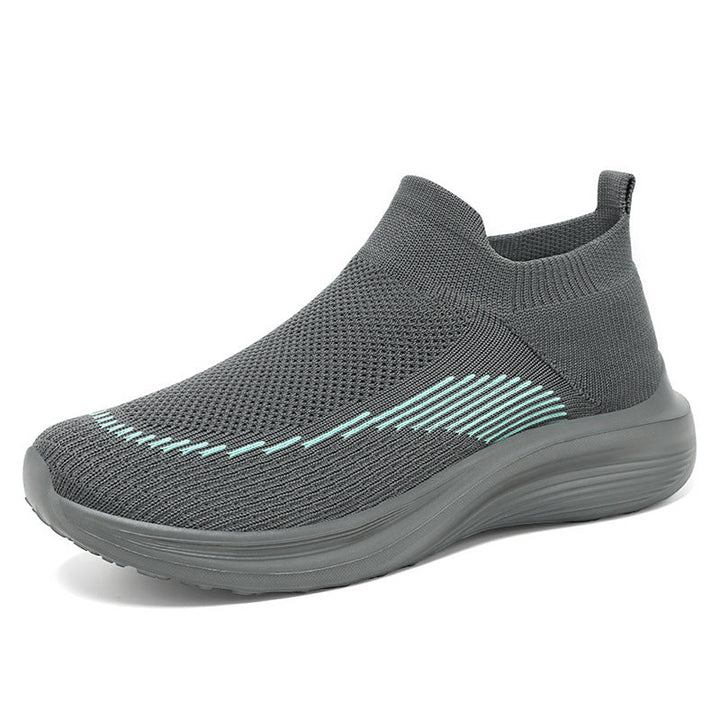 Women's Comfortable and Breathable Slip-On Sneakers with Seamless Knit Surface Mune Fashion