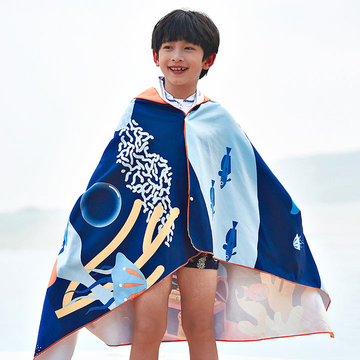 Unisex Beach Poncho with Shark Design Mune Fashion