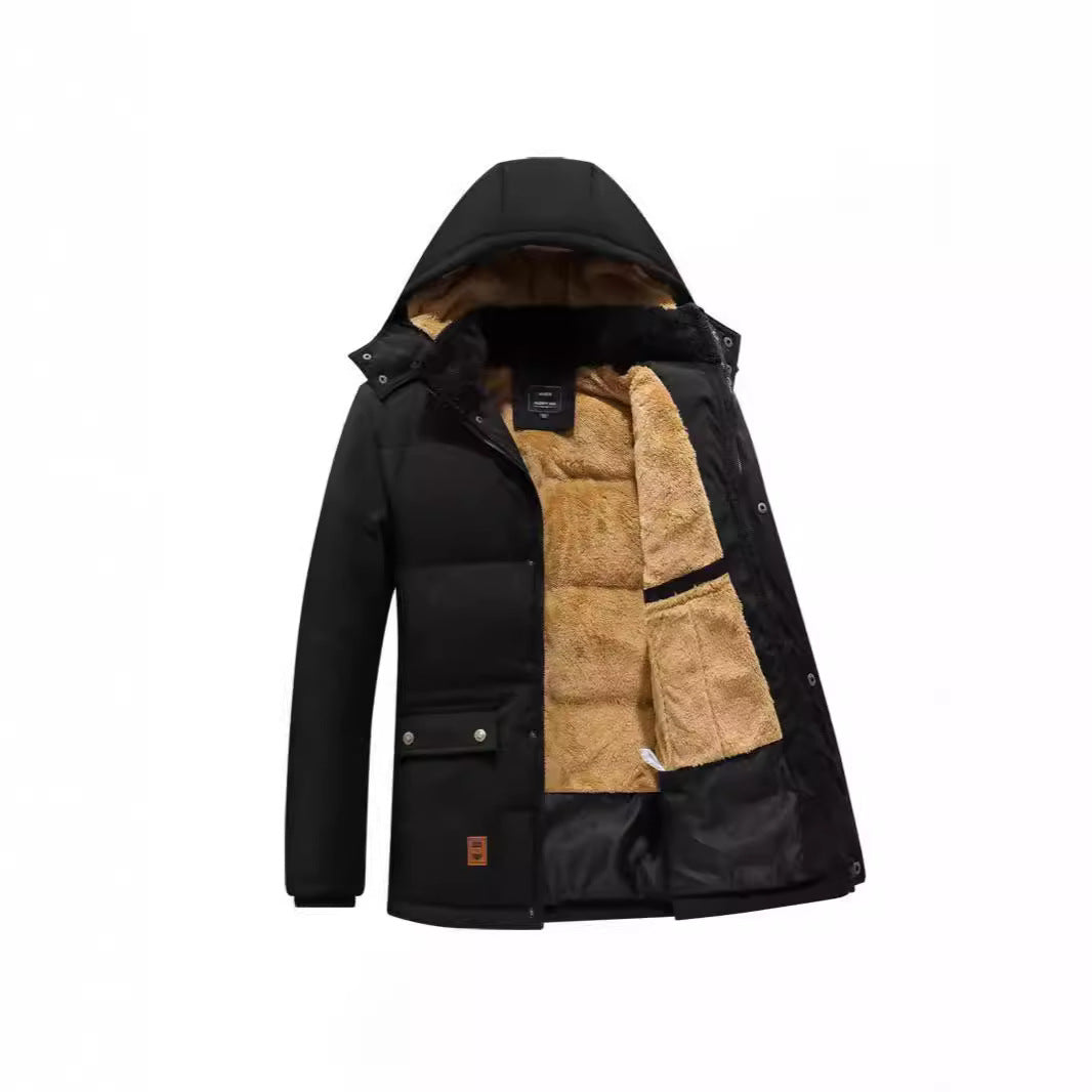 Men's thermo parka with cuddly teddy inner lining and windproof outer shell Mune Fashion