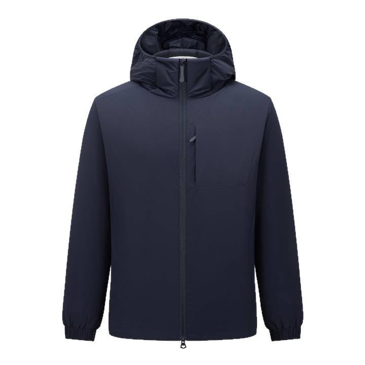 Men's Lightweight Waterproof Softshell Rain Jacket with Hood and Hidden Chest Pocket Mune Fashion