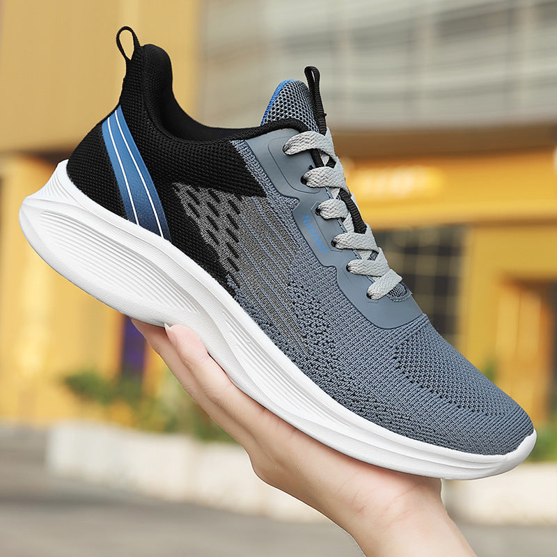 Men's lightweight breathable running shoes with cushioning midsole made of memory foam and knitted upper Mune Fashion