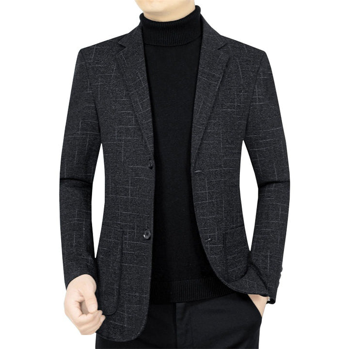 Men's Slim-Fit Blazer made of wool blend with subtle check pattern Mune Fashion