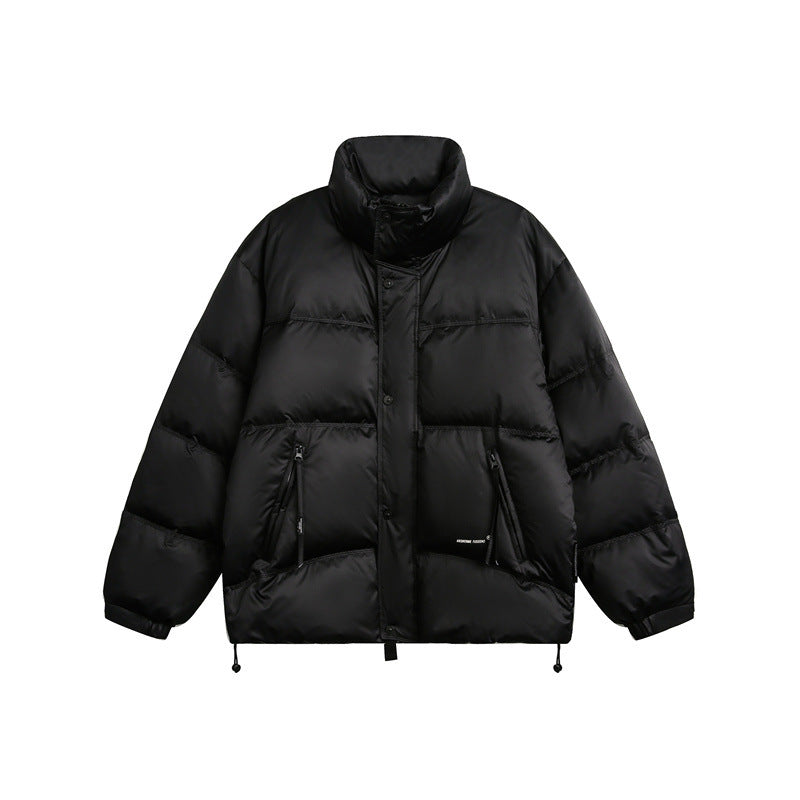 Unisex Short quilted padded jacket in a boxy cut with high stand-up collar Mune Fashion