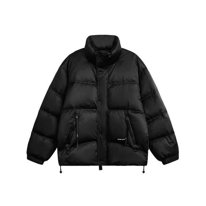 Unisex Short quilted padded jacket in a boxy cut with high stand-up collar Mune Fashion