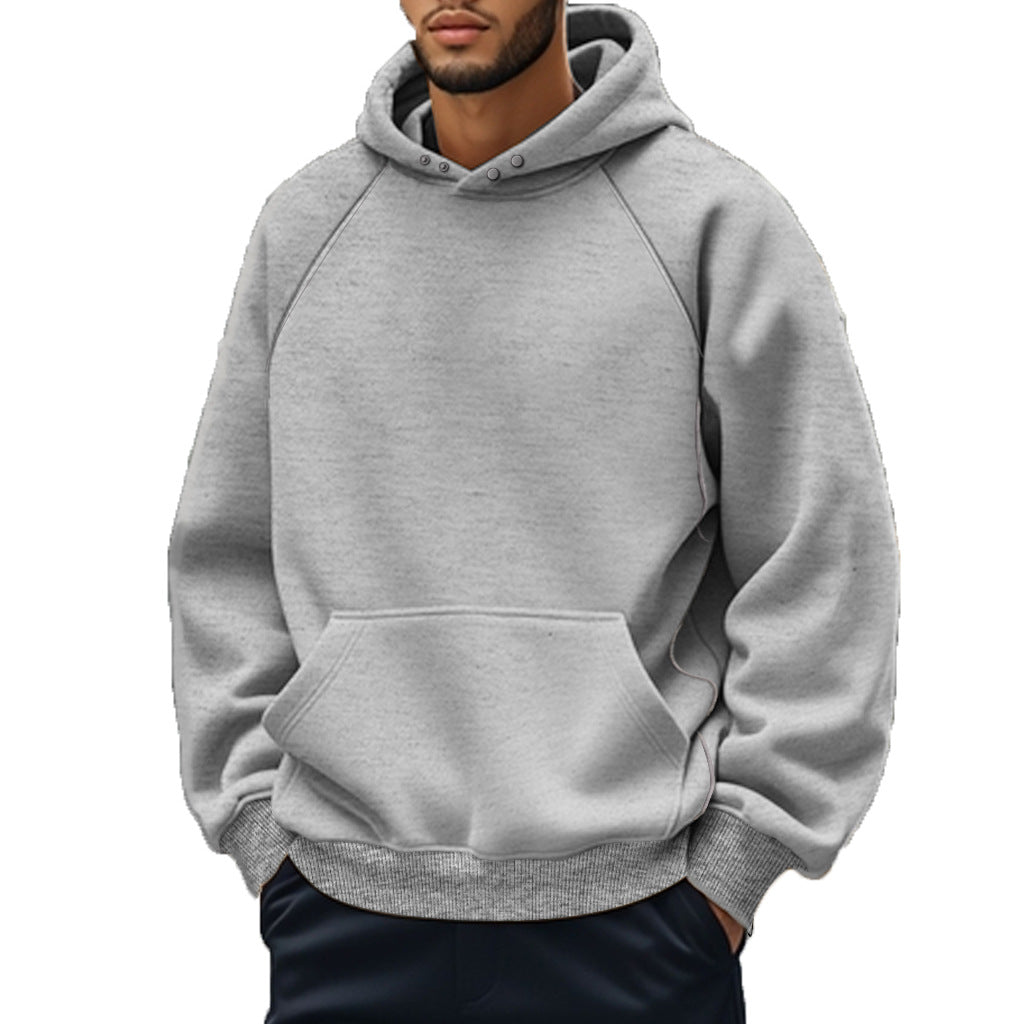 Unisex nan softer cotton fleece hoodie with kangaroo pocket and raglan sleeves Mune Fashion