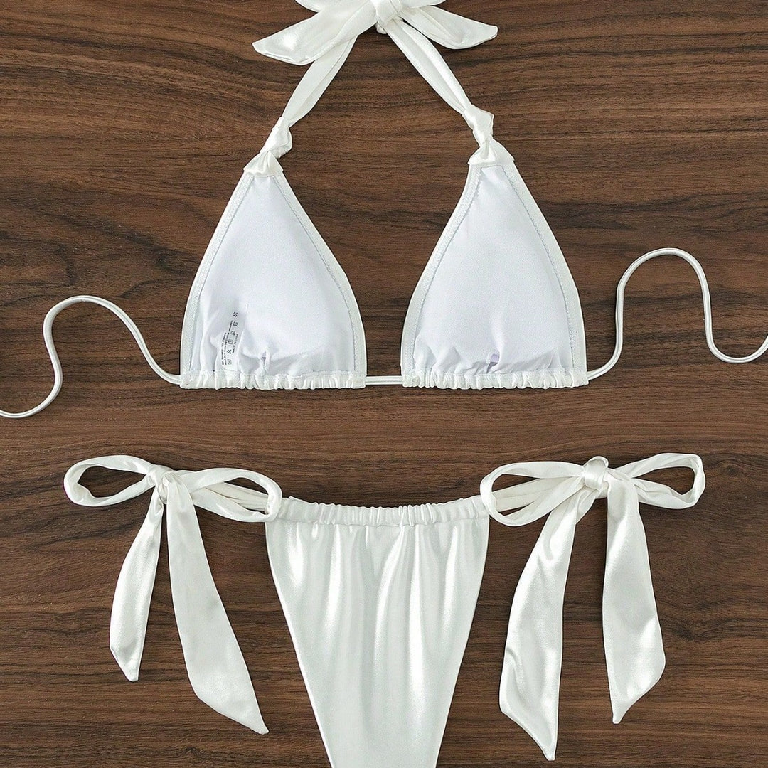 Women's Stylish Triangle Bikini with Bow Details Mune Fashion