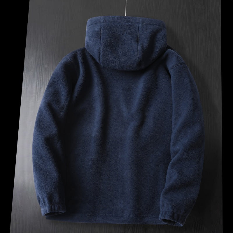 Women's fleece hooded jacket with warming microfleece lining, full-length zipper and elastic cuffs Mune Fashion
