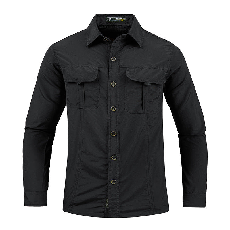 Men's functional shirt with practical chest pockets Mune Fashion