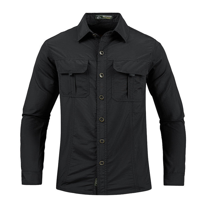 Men's functional shirt with practical chest pockets Mune Fashion