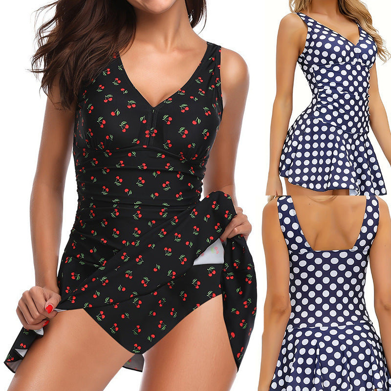 Women's Sporty Swimwear with Flowing Skirt Mune Fashion