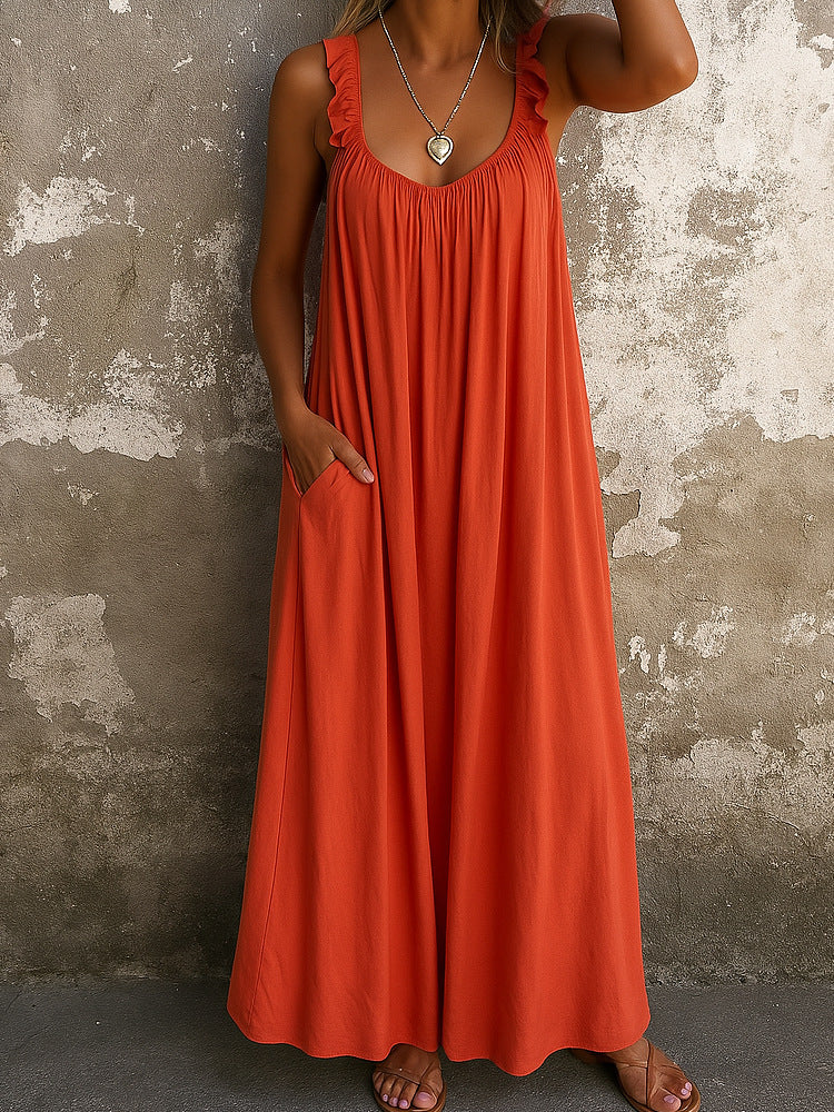 Women's maxi dress with strapless fit and airy silhouette Mune Fashion