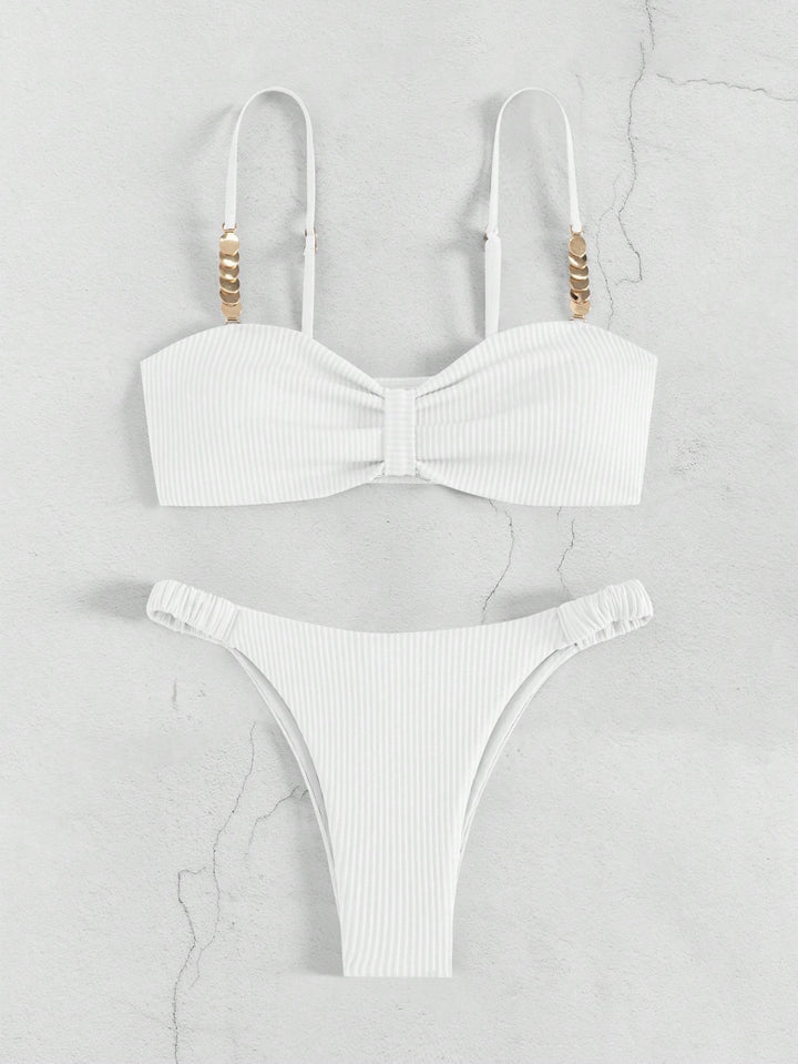 Women Bustier Bikini with elegant bow design and fashionable accents Mune Fashion